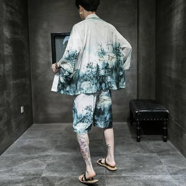 Ensemble Kimono Japonais Forêt