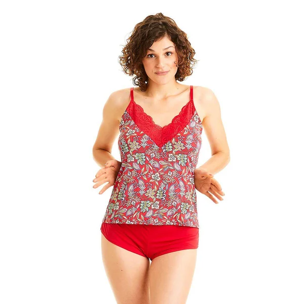Ensemble pyjama - Caraco et short Rouge Pomm Poire Pomm Poire
