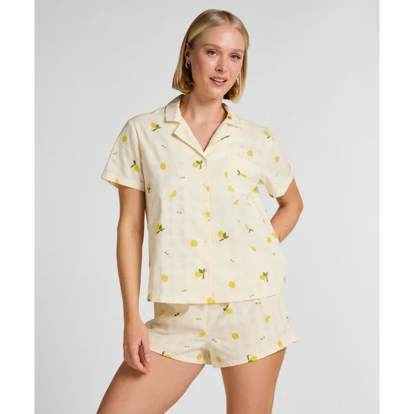 Ensemble Pyjama Citron - Blanc