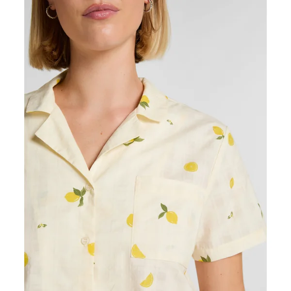 Ensemble Pyjama Citron - Blanc