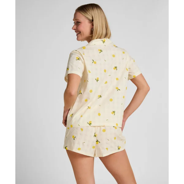 Ensemble Pyjama Citron - Blanc