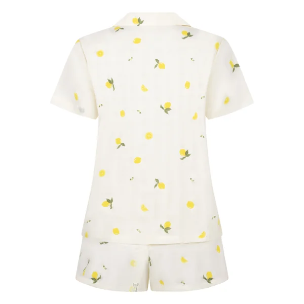 Ensemble Pyjama Citron - Blanc