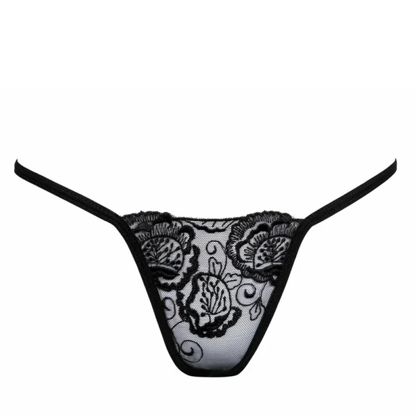 Ensemble soutien-gorge et culotte noire en dentelle Anais Lingerie