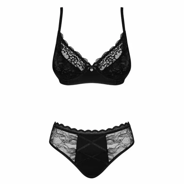 Ensemble Soutien-gorge push-up et Culotte - Noir Obsessive