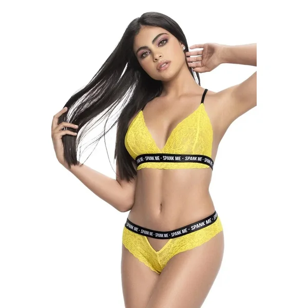 Ensemble Spank me jaune