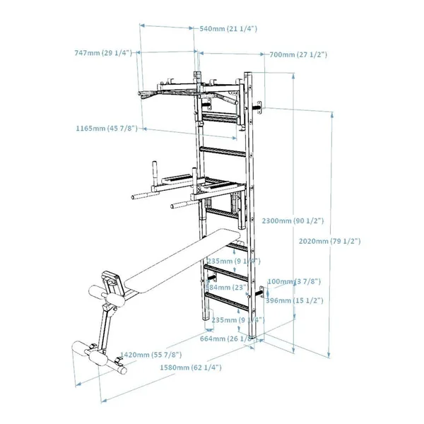 Espalier gymnastique Benchk - 233B