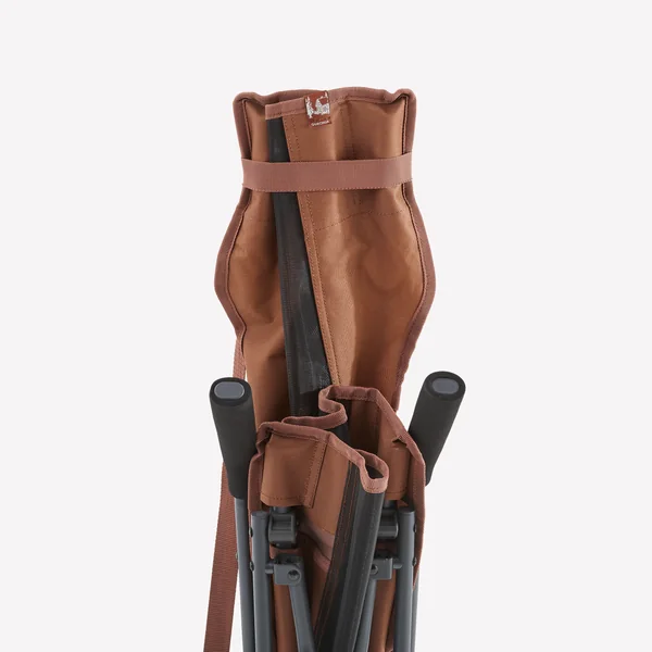 FAUTEUIL PLIANT CONFORTABLE POUR LE CAMPING - MARRON