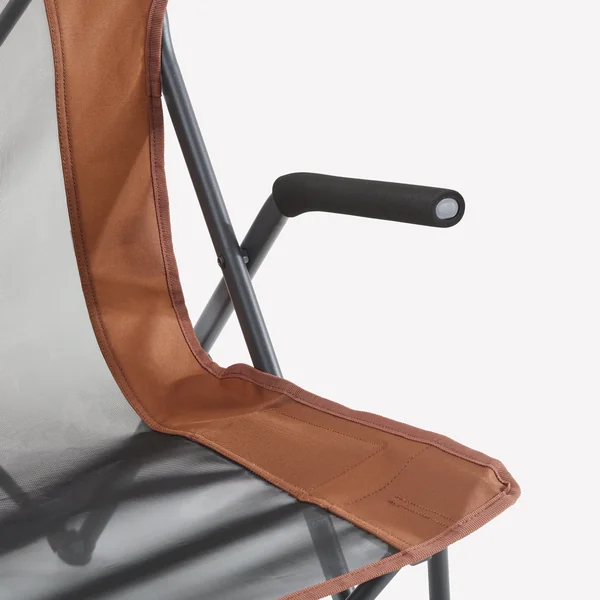 FAUTEUIL PLIANT CONFORTABLE POUR LE CAMPING - MARRON