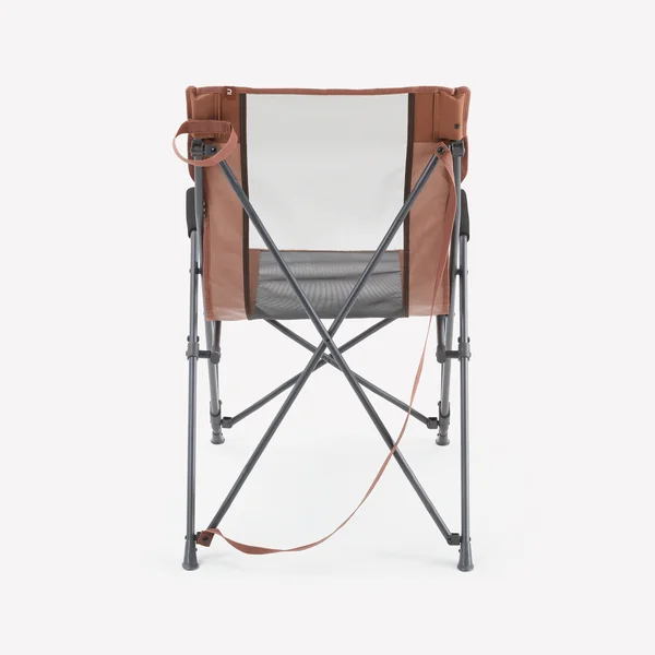 FAUTEUIL PLIANT CONFORTABLE POUR LE CAMPING - MARRON