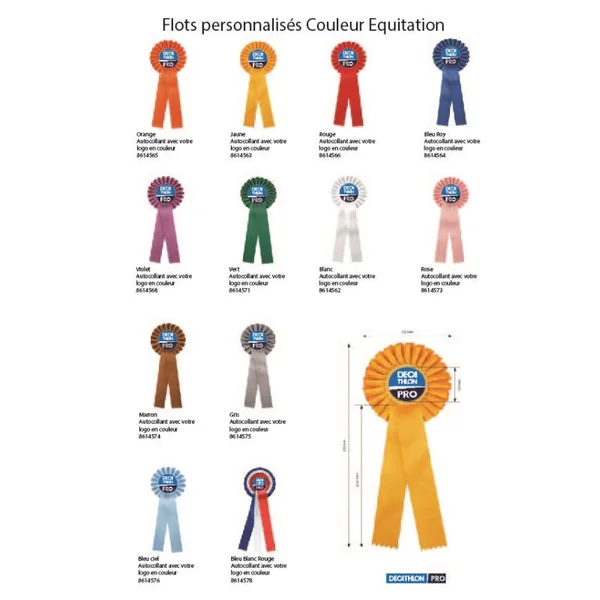 Flot de récompense équitation - Blanc Personnalisé Couleur