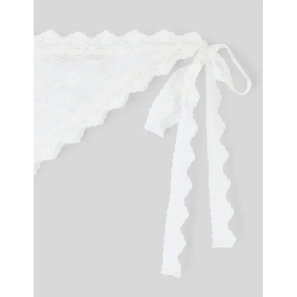 Foulard dentelle Blanc