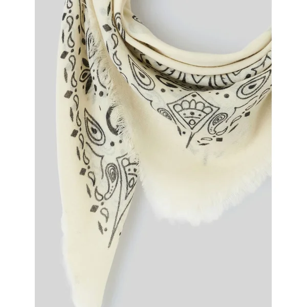 Foulard en laine Blanc écru