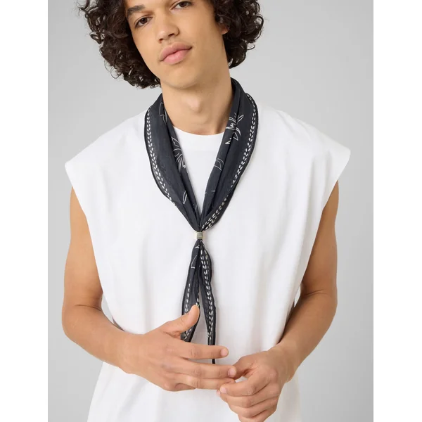 Foulard fin Noir