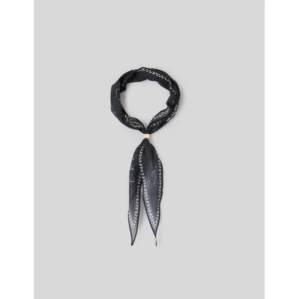 Foulard fin Noir