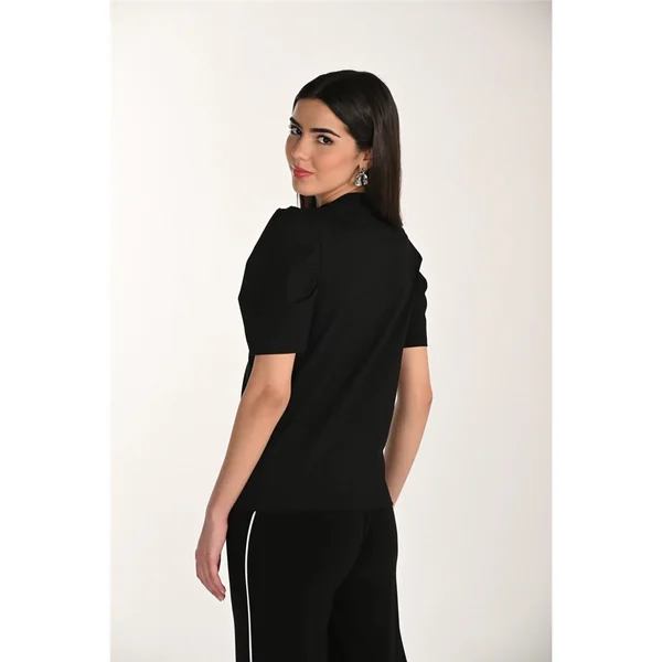 Frank Lyman Design - Chandail à manches courtes en tricot Noir Large