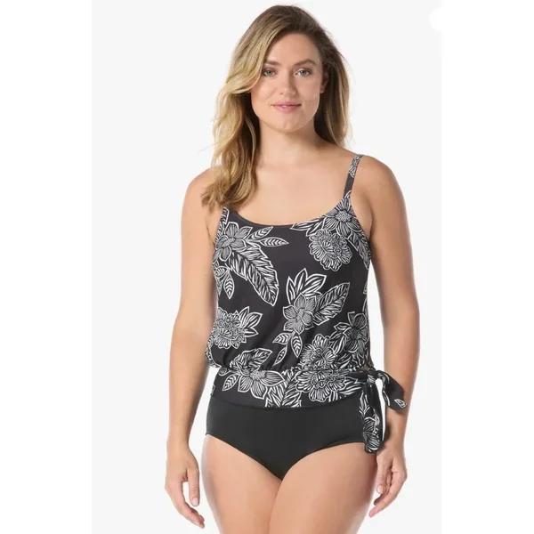Gabar - Haut de Tankini Blouson Noir 10 Chlorresistent