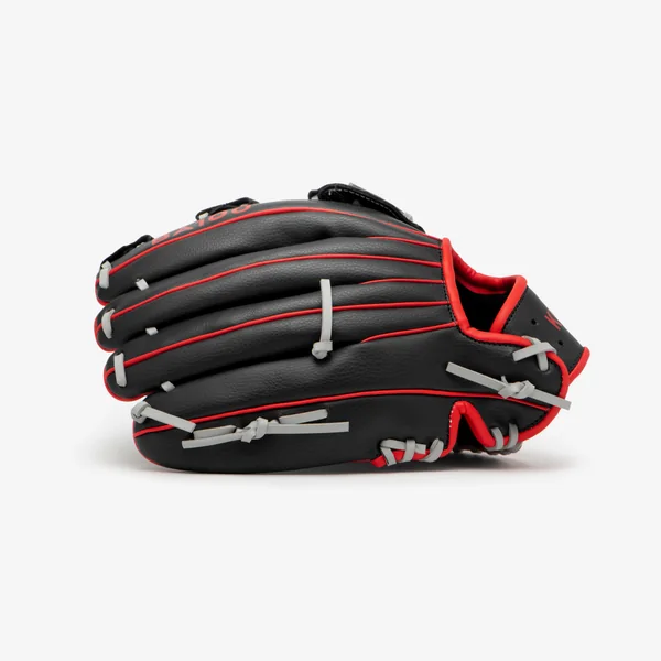 Gant de Baseball Adulte pour Lanceur Droitier BA100 - Noir/Rouge
