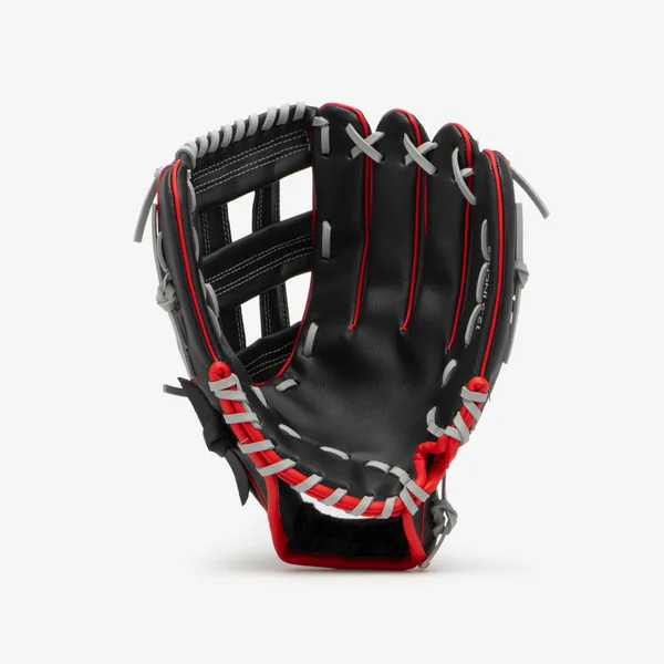 Gant de Baseball Adulte pour Lanceur Droitier BA100 - Noir/Rouge