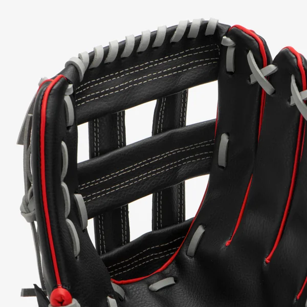 Gant de Baseball Adulte pour Lanceur Droitier BA100 - Noir/Rouge
