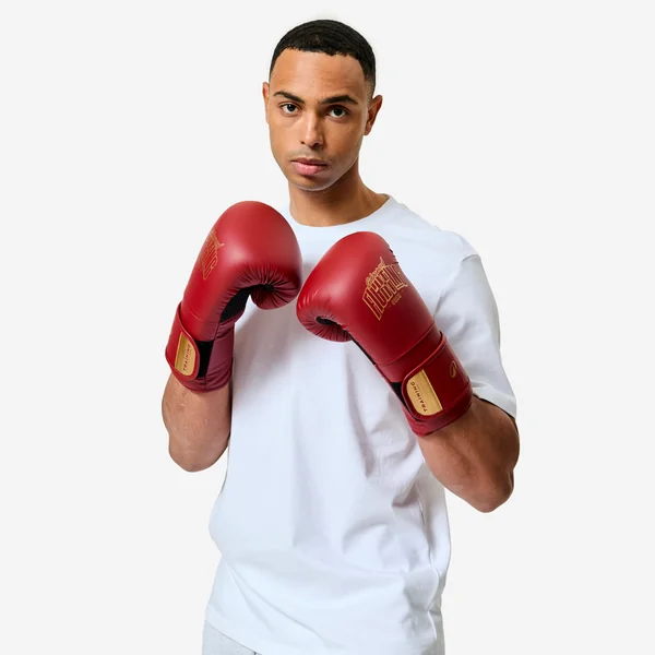 Gants de boxe training avec mousse ergonomique, rouge