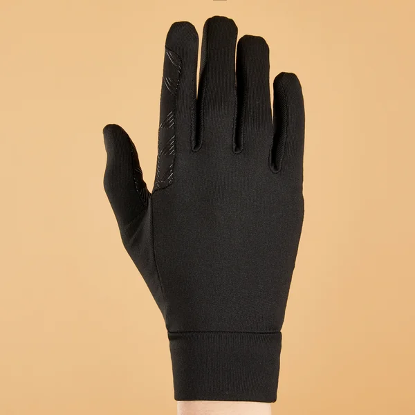Gants equitation enfant noir 100