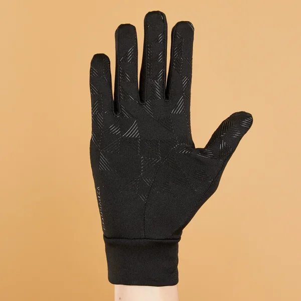 Gants equitation enfant noir 100