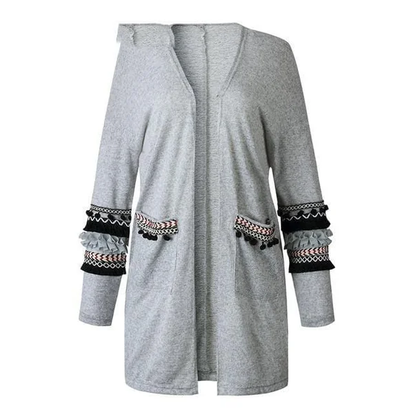 Gilet Bohème Long Broderie