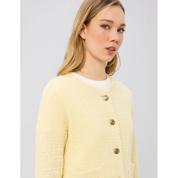 Gilet boutonné Jaune