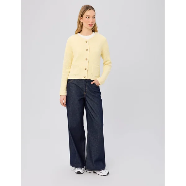Gilet boutonné Jaune