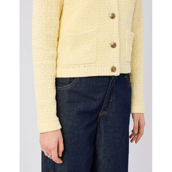 Gilet boutonné Jaune