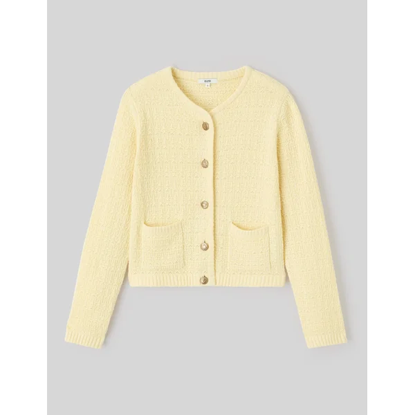 Gilet boutonné Jaune