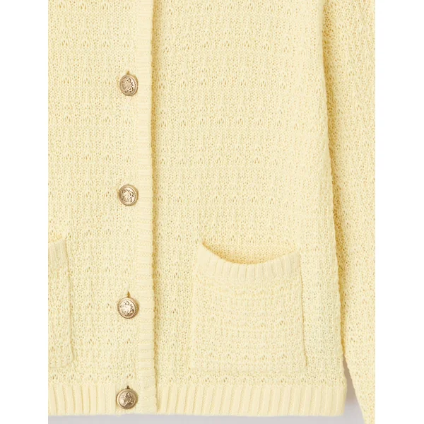 Gilet boutonné Jaune