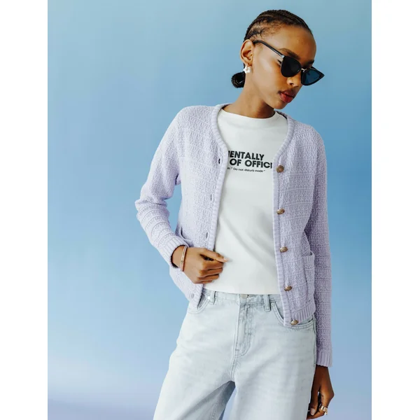 Gilet boutonné Lila