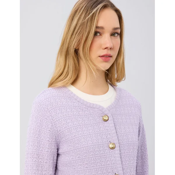 Gilet boutonné Lila