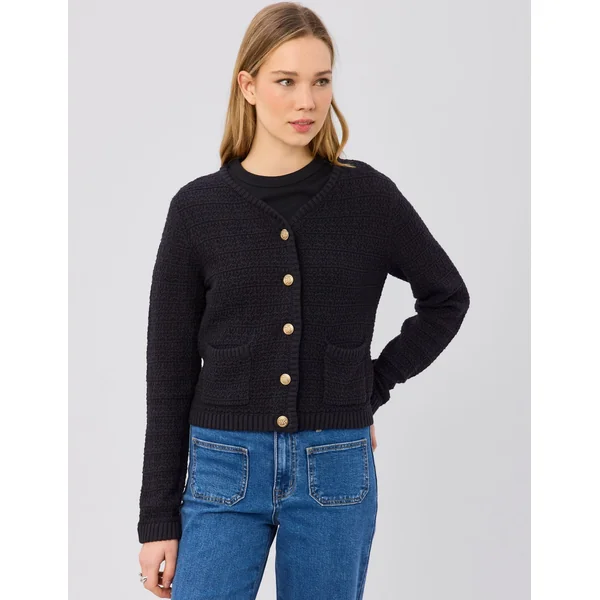 Gilet boutonné Noir