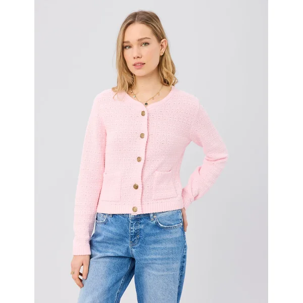 Gilet boutonné Rose pâle