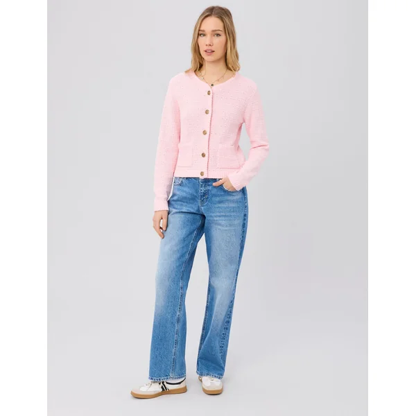 Gilet boutonné Rose pâle