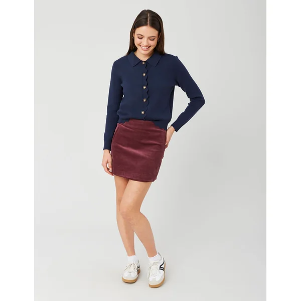 Gilet col polo Bleu foncé