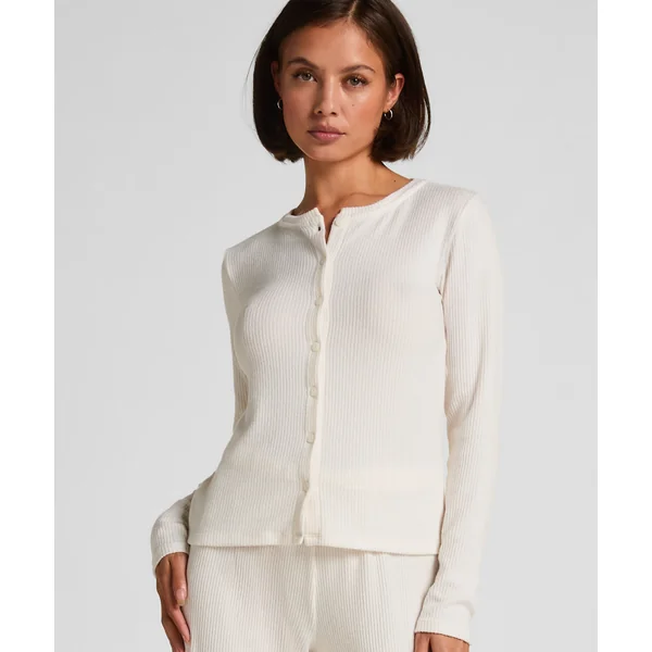 Gilet en Jersey Côtelé - Blanc