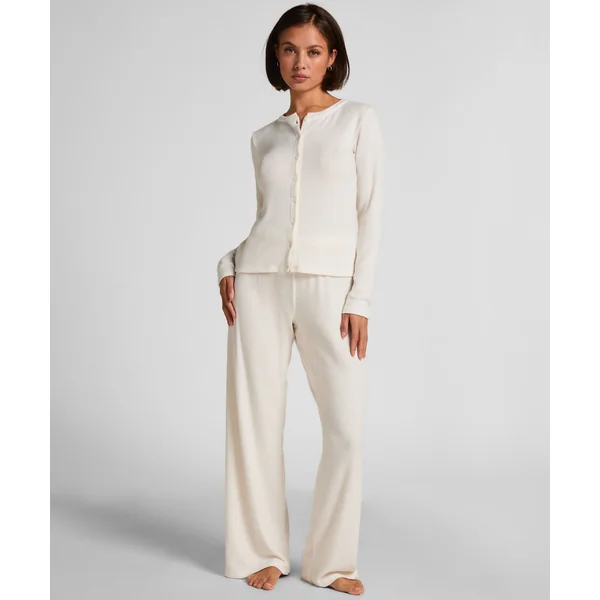 Gilet en Jersey Côtelé - Blanc
