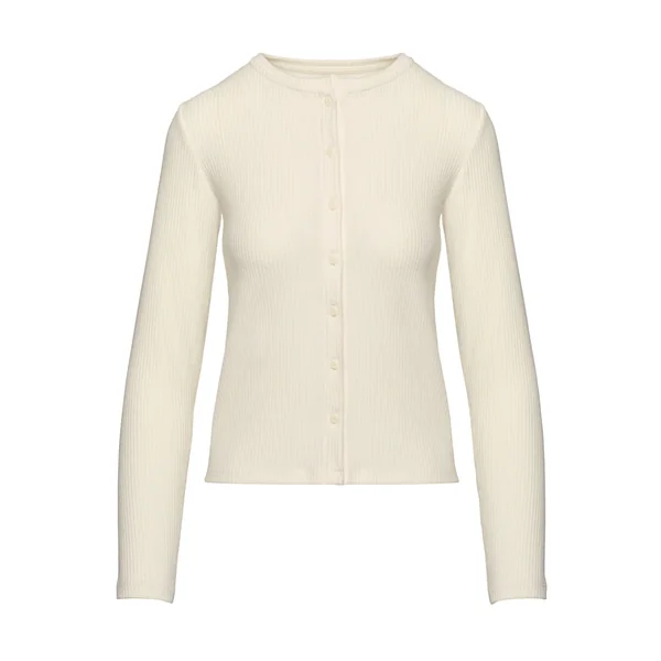 Gilet en Jersey Côtelé - Blanc