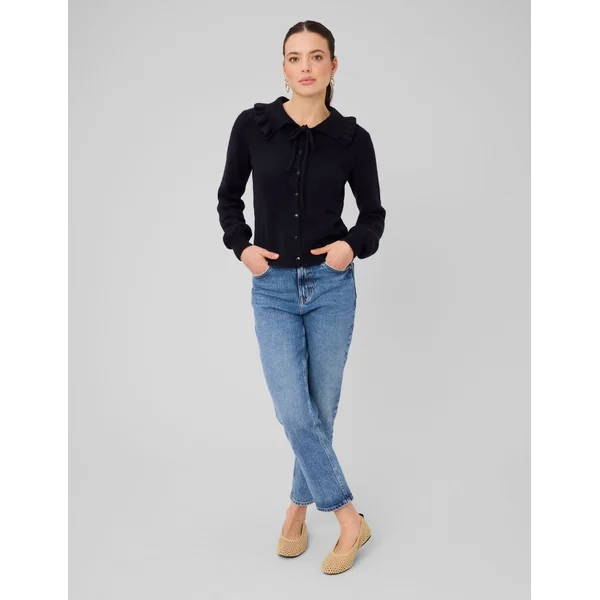 Gilet maxi col Bleu foncé