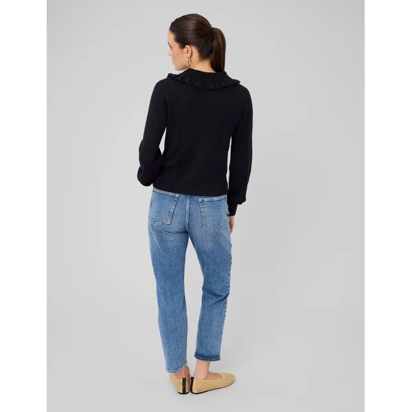 Gilet maxi col Bleu foncé