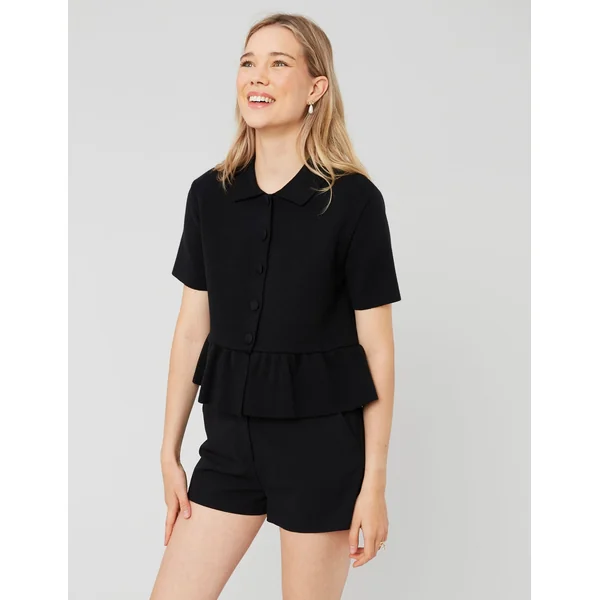Gilet peplum Noir
