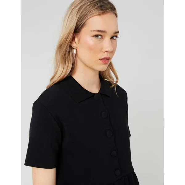 Gilet peplum Noir