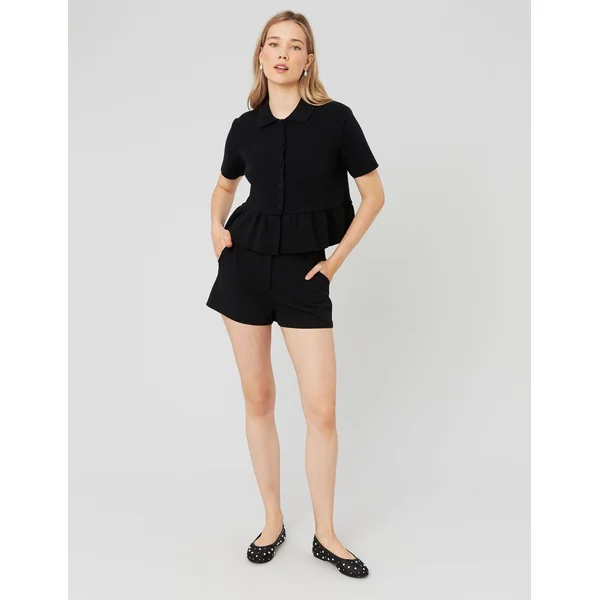 Gilet peplum Noir