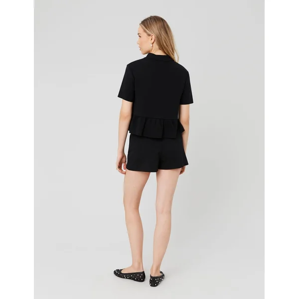 Gilet peplum Noir