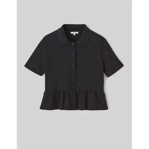 Gilet peplum Noir