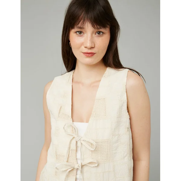 Gilet sans manches nouette Naturel