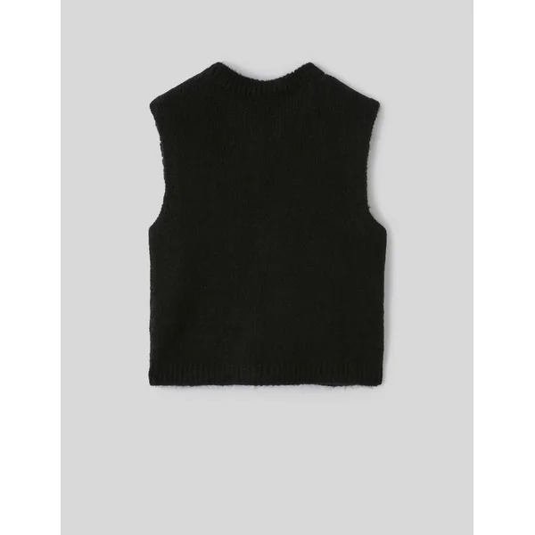 Gilet sans manches à noeuds Noir